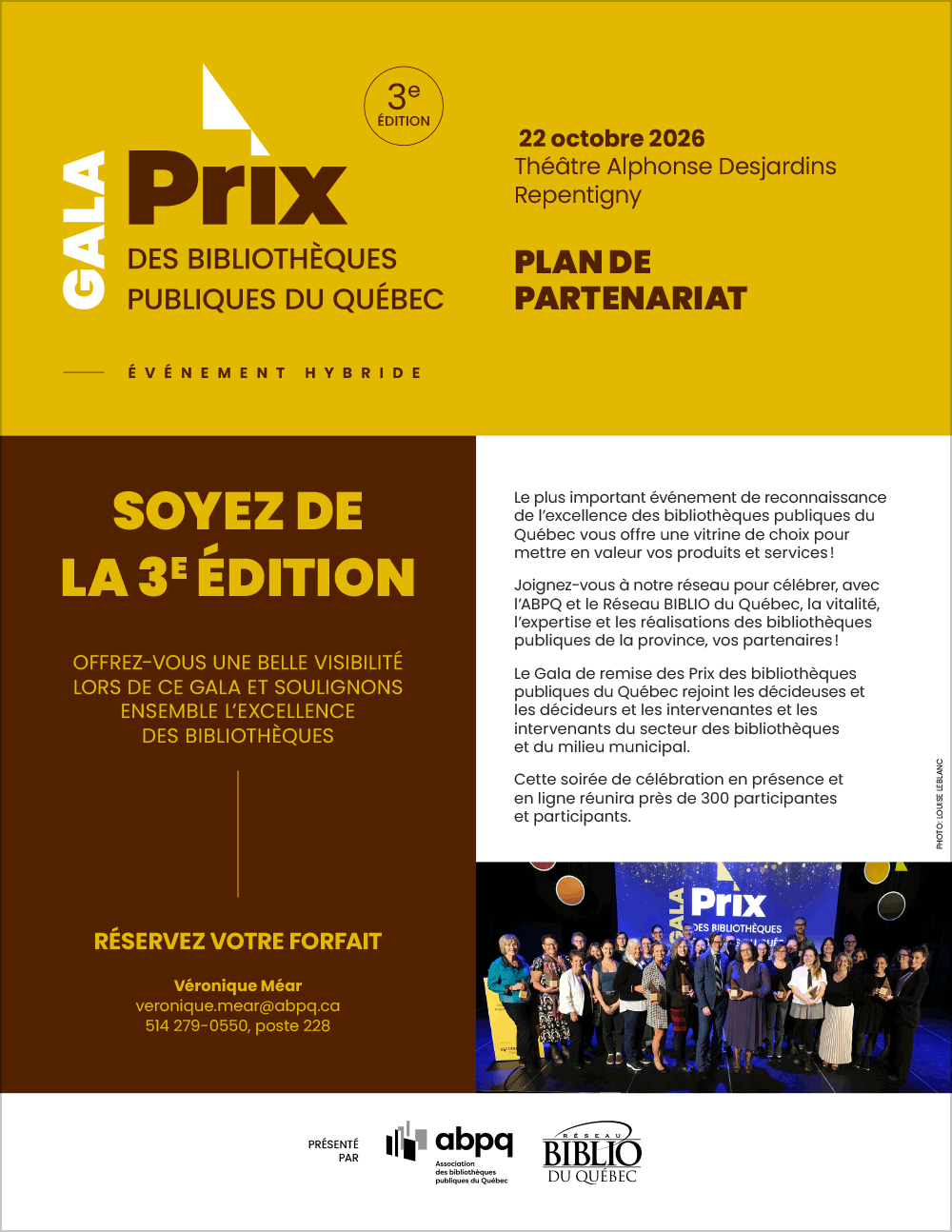Plan de partenariat Prix des bibliothèques publiques du Québec